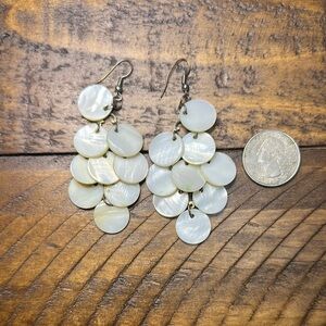 Target Cream Chandelier Earrings with Cascading Design